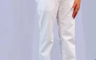 Női nadrág 4252 - Stella fehér, 180g/m2, 50% pamut 50%/ polyeszter, 90C mosható.  1