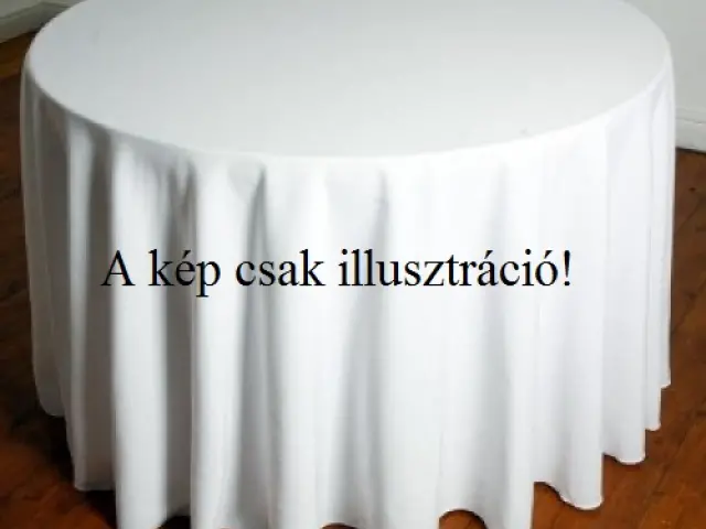 Asztalterítő 6839 - Pötyi microdamaszt, fehér, 100% polyeszter, 40C mosható